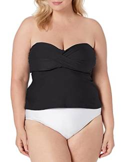 Catalina Damen Bandeau Badeanzug Tankini-Oberteil, schwarz, S von Catalina