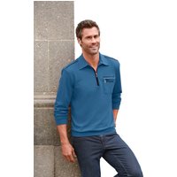 Sieh an! Herren Langarm-Poloshirt jeansblau von Catamaran