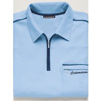 Witt Weiden Herren Langarm-Poloshirt hellblau von Catamaran