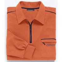 Witt Weiden Herren Langarm-Poloshirt terrakotta von Catamaran