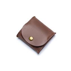 CATEKRO Ledertasche im japanischen Stil Coin Mini Bag für Kopfhörer Leder Geldbörse Kleine Aufbewahrungstasche (Braun) von Catekro