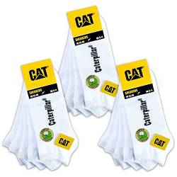 Caterpillar 15 Paar CAT SNEAKERS SNEAKER SOCKEN ArbeitsSneaker Füßlinge Strümpfe in Größenauswahl 39-50 (47-50, 15 Paar Weiß) von Caterpillar