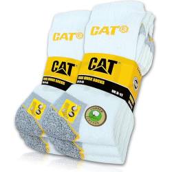 Caterpillar 6 Paar CAT REAL WORK SOCKS Damen Herren Arbeitssocken Business Socken Strümpfe Weiß Größe 41-45 von Caterpillar