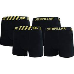 Caterpillar Boxer Man, 4er Pack, Elastischer Saum, Verschiedene Muster, Baumwolle (Schwarz-Streifen, XL) von Caterpillar