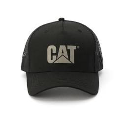 Caterpillar Herren Cat Twill Trucker Cap mit reflektierendem Logo Hut, Schwarz, Einheitsgröße von Caterpillar