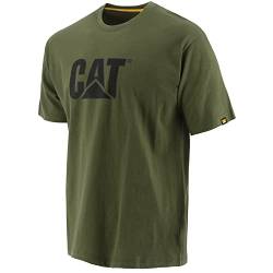 Caterpillar Herren Kurzarm-T-Shirt mit CAT-Logo (4XL) (Grün) von Caterpillar
