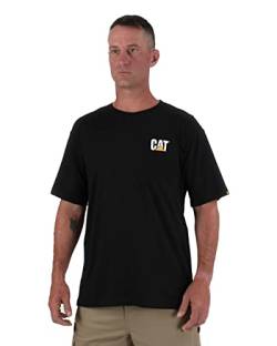 Caterpillar Herren-T-Shirt mit Markenzeichen (Normale und große und große Größen) - Schwarz - Groß von Caterpillar