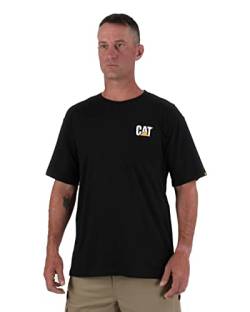 Caterpillar Herren-T-Shirt mit Markenzeichen (Normale und große und große Größen) - Schwarz - X-Groß von Caterpillar