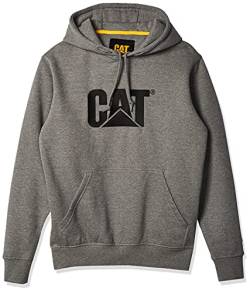 Caterpillar Herren Trademark Hoodies mit gesticktem Cat Front Logo, S3 Cord Management System und Beuteltasche Sweatshirt, dunkelgrau (Dark Heather Grey), Large von Caterpillar