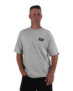 Caterpillar Herren Trademark kurzen Ärmeln T-Shirt, grau meliert, XL von Caterpillar