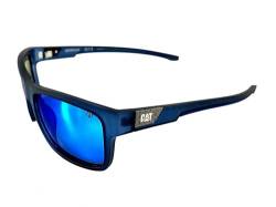 Caterpillar Men's Coder Polarized Sunglasses Square, Matte Navy Crystal, 60 mm von Caterpillar