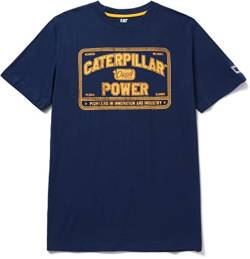 Caterpillar Power Tee für Herren, Detroit Blue, L von Caterpillar