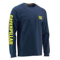 Caterpillar Reflektierendes Langarm-T-Shirt für Herren, blau / gelb, XXL von Caterpillar