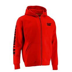 Caterpillar W10840 Zip Hooded Sweatshirt Hot Red-Eclipse Size Med, XL von Caterpillar