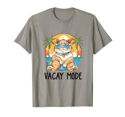 Niedlicher lustiger Katzenliebhaber-Urlaubsmodus auf Sommerkatze T-Shirt von Caticorn Shirt