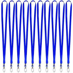 Schlüsselband, 20 Stück Schlüsselbänder Umhängeband, Büro Abzeichen Lanyards mit Karabinerhaken für Ausweishüllen Kartenhalter Schlüssel Damen und Männer (Blau) von Catime
