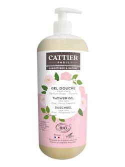 CATTIER PARIS Duschgel Rose - Peony - Aloe Vera - seifen- & sulfatfreie (Sulfatfreie Tenside) Duschgel reinigt die Haut sanft und hilft das natürliche Gleichgewicht der Haut zu bewahren - 1000ml von CATTIER