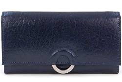 Catwalk Collection Handbags - Damen Leder Geldbörse - Geldbeutel/Portmonee Groß - 8 Kartenfächer und Münzfach - RFID Schutz - Odette - Blau von Catwalk Collection Handbags