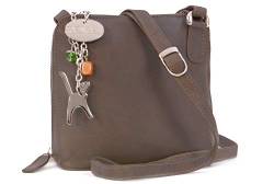 Catwalk Collection Handbags - Damen Leder Umhängetasche - Crossbody Bag/Handtasche Klein - Verstellbarer Schultergurt - LENA - Graphit von Catwalk Collection Handbags