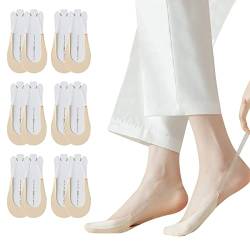 6 Paar Damen Füßlinge Socken Zehensockenaus Invisible Baumwolle High Heel Kissen Schuheinlagen von Caudblor