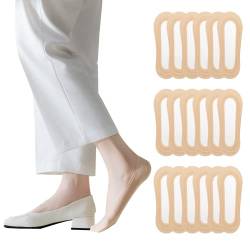 Caudblor 9 Paar Füßlinge Socken Unsichtbare Sneaker Söckchen mit Rutschfestem Silkon derselben für Damen (38-41, NUDE) von Caudblor