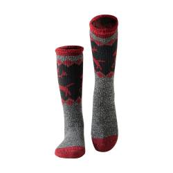 Caudblor Hüttensocken Herren Dicke Warme Stoppersocken Herren Kuschelsocken Anti Rutsch Slipper Socken Wintersocken 42-45 von Caudblor