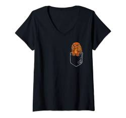 Damen Ruby Cavalier King Charles Spaniel T-Shirt mit V-Ausschnitt von Cavalier King Charles Spaniel Gift Shirt & Hoodies