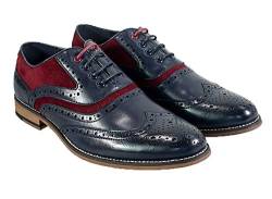 Cavani Herren Ethan Smart Schuhe Leder Schnüren Brogue, Marine, 44 EU/10 UK von Cavani