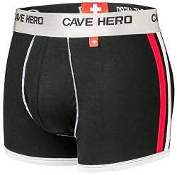 Cave Hero Herren Shorts mit Push up Effekt (S, schwarz) von Cave Hero