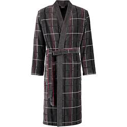 Cawö Herren-Velours-Kimono-Mantel 4853, Fb. 79 anthrazit-rot (54) von Cawö