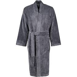 Cawö Home Bademäntel Herren Kimono 800 anthrazit - 71 schlanke Größe 110 von Cawö