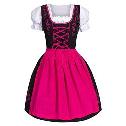 Caxndycing Dirndlkleid Damen Trachtenkleid Damen Dirndl Kurz Set Midi Trachtenkleid Dirndlbluse für Oktoberfest GroßE GrößEn Dirndl Kleid Dirndlkleid Trachtenkleid Midi Oktoberfest Kostüm von Caxndycing