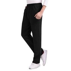 Caxndycing Herren Baumwolle Straight Sporthose Freizeithose Stretch Jogging Trainingshose Elastischer Bund Jogginghose Cargohose Workoutpant Seitetaschen Outdoorhose Herren Breit Swearthose von Caxndycing