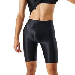 Caxndycing Herren Glänzende Leggings Strumpfhose Laufhosen Sportleggings Atmungsaktiv Funktionsunterhose Öl Nylon Strumpfhosen Shorts Unterwäsche Wetlook Boxer Kurz Herrenhosen von Caxndycing