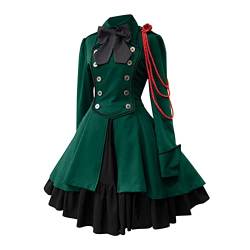 Damen Kleider Punk Lolita Steampunk Gothic Kostüm Kleider Schleifenkleid Renaissance Einschulungskleid Cosplay Party Dress Lolita Kleid Rock Sommerkleider Lolita Süßes Kleid von Caxndycing