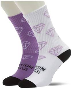 Cayler & Sons Unisex Everyday Hustle 2-Pack Socken, Black+Lilac+White, 43-46 von Cayler & Sons