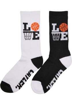 Cayler & Sons Unisex Love Ballin 2-Pack Socken, Black/White, 43-46 von Cayler & Sons