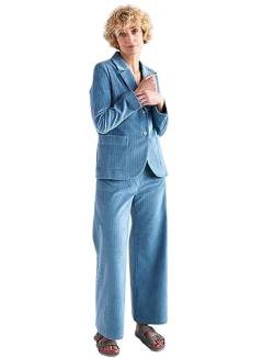 Cdkoke Damen Cord Anzug Einreihig Knopf Aufgesetzte Tasche für Partei Büro Zweiteiliges Set von Cdkoke
