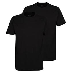 Ceceba Herren, 1/2, Rundhals 2er Pack T-Shirt, Schwarz (Black 9000), Large (Herstellergröße: 52/L) von Ceceba