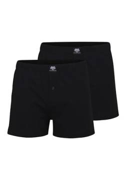 Ceceba Herren Boxershorts Shorts, 2er Pack, Einfarbig, Schwarz (black 9000) ,L (Herstellergröße:6) von Ceceba