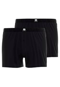 Ceceba Herren Boxershorts Shorts, 2er Pack, Einfarbig, Schwarz (black 9000) ,M (Herstellergröße:5) von Ceceba