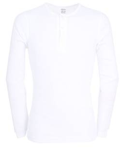 Ceceba Herren Longsleeve, Langarm, Baumwolle, Doppelripp, weiß, Uni 9 von Ceceba