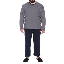 Ceceba Herren Pyjama, V-Ausschn. Zweiteiliger Schlafanzug, Grau (Greymelange 9279), 56 von Ceceba