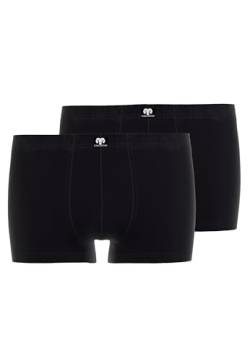 Ceceba Herren Short-Pants, Elastan, Baumwolle, Single Jersey, schwarz, Uni, 2er Pack 12 von Ceceba