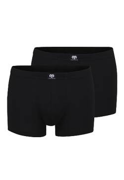 Ceceba Herren Short-Pants, Elastan, Baumwolle, Single Jersey, schwarz, Uni, 2er Pack 18 von Ceceba