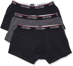 Ceceba Herren Short Pants 3er Pack Retroshorts, Schwarz (Black-darkmel-Black 9305), Medium (Herstellergröße: 5) von Ceceba