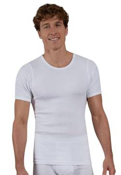 Ceceba Herren T-Shirt, Kurzarm, Baumwolle, Feinripp, weiß, Uni 7 von Ceceba