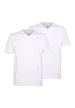 Ceceba Herren T-Shirt, Kurzarm, Baumwolle, Single Jersey, weiß, Uni, 2er Pack 48 von Ceceba