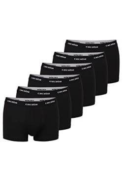 Ceceba Herren Unterhosen Pants schwarz Uni 6er Pack 7 von Ceceba