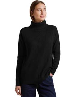 CECIL Damen B302423 Rollkragenpullover, Schwarz, L von Cecil